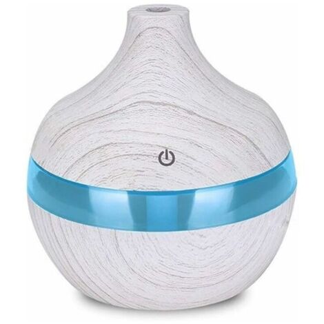 Humidificateur USB 300 ml, diffuseur d'arômes électrique, humidificateur en bois, brumisateur d'huiles essentielles pour la maison et la voiture, mini humidificateur rafraîchissant (Couleur : Jaune) B (1/5)