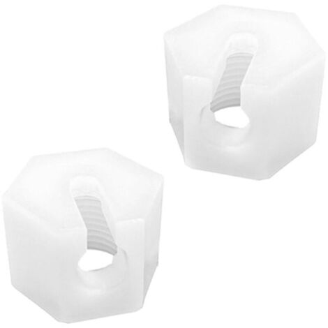 Lot de 2 pièces de rechange pour Sodastream - Écrou de rechange - Compatible avec Sodastream Crystal 1.0 et 2.0, Jet, Spirit, Easy, Crystal, Terra, Duo 1.0 et 2.0 (blanc) (1/5)