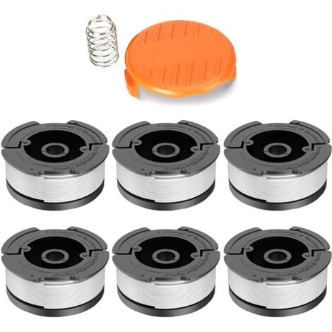 Coupe fil-6 pièces-débroussailleuse à fil de rechange fils-bobines de fil - pour Black Decker, BEKASA AF-100 - 3ZP et a6481-longueur de 30 pieds-pour remplace les bobines de la GL280, GLC1825N série a (1/5)