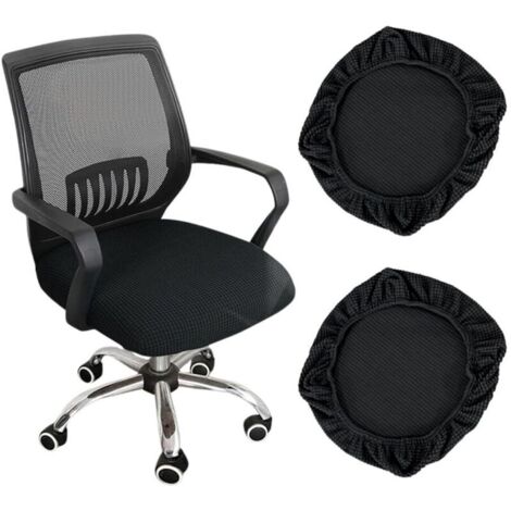 2 Housses de Chaise Élastiques, Housse Assise Chaise de Bureau, Housse Tabouret Pivotant, Couvre Chaise Salle a Manger,Housses de Siège de Chaise,Housse Chaise Bar Rond,Housse Coussin Chaise (1/5)