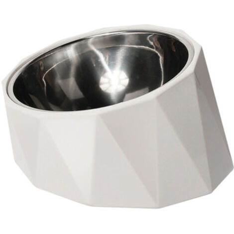 Gamelle inclinée 15° pour chien et chat, blanche, petit format (16/box). (1/5)