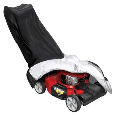 Tondeuse à gazon-Couverture Polyester-Tissu Oxford avec Cordon de serrage, Tondeuses à gazon, Couverture, imperméable et coupe-vent (Noir), 76 x 25 x 44 Po) (1/5)