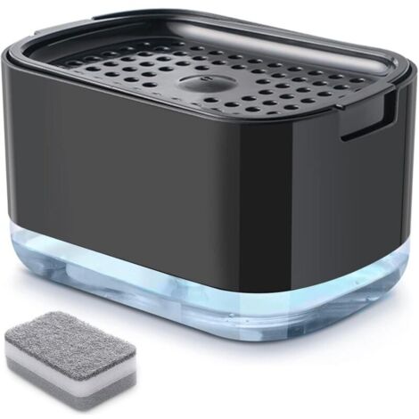 Distributeur de savon de cuisine 2 en 1 avec porte-éponge – 300millilitres – ABSMatériel (1/5)