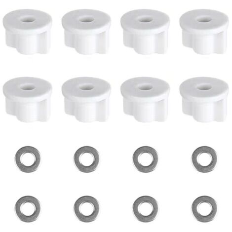 Lot de 8 rondelles de fixation pour abattant de WC - Fixation de rechange pour abattant de WC (1/5)