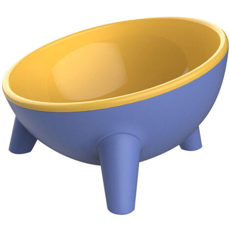 Bol à nourriture pour chat, jaune, surélevé, design moderne. (1/5)