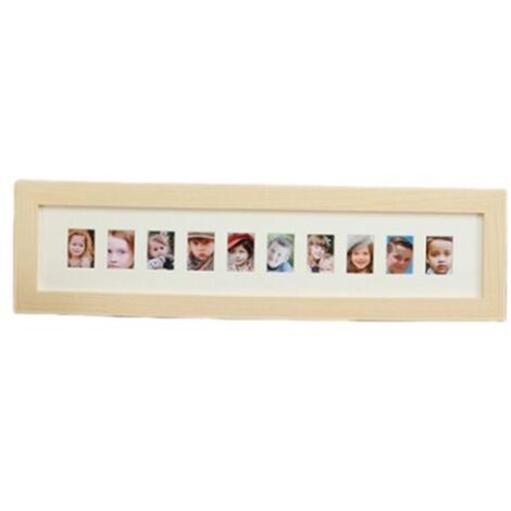 Cadre photo pour enregistrement de croissance des enfants, carte d'identité de campus étudiant, décoration de bureau, peut contenir une photo taille 2,5 x 3,5 cm (couleur : bûche, taille : 43 (1/4)
