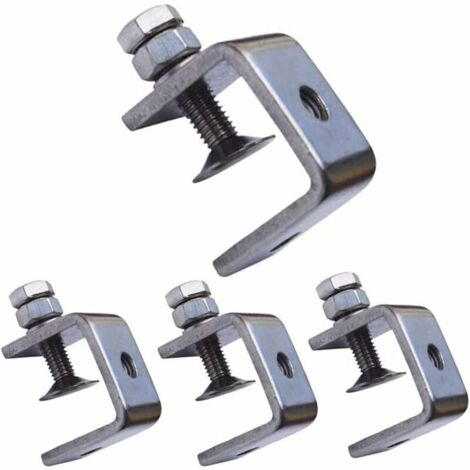 Serre-joints en C, lot de 4, en acier inoxydable robuste. Serre-joints en C robustes pour le travail du bois. (1/5)