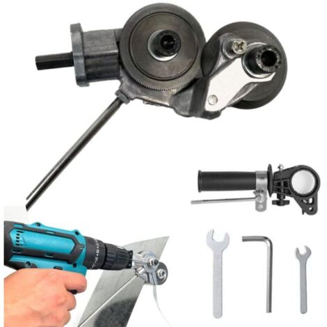 Cisaille à Tôle pour Perceuse, Coupe Métal Outil Électrique, Grignoteuse Acier Aluminium Plaque, Accessoire Perceuse (1/5)