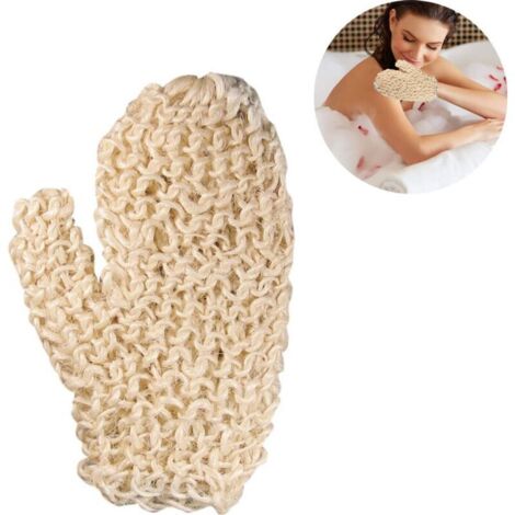 Bain-de-Massagehandschuhe, Sisal, des tricots grossiers, environ 20X 16 cm, 1 Pack (1/5)