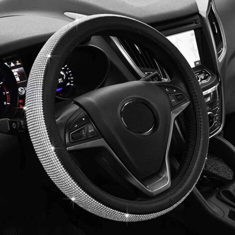 Lenkradbezug Des Paillettes, Bling Bling Cuir Lenkradhülle, Universal Antidérapant Couverture De Volant De Voiture Accessoires De Décoration (1/4)