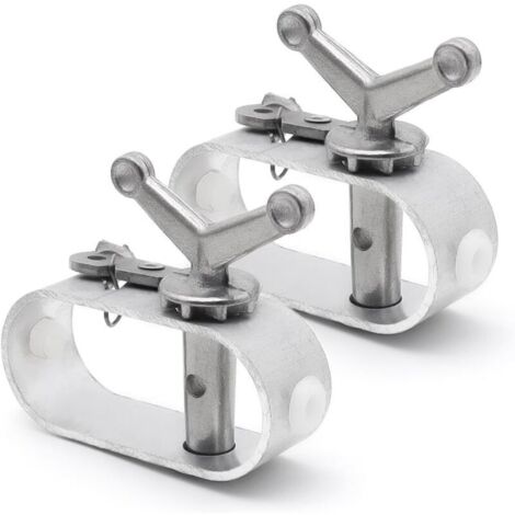 Lot de 2 Treuil de Couverture de Piscine Alliage d'Aluminium Tendeurs Cliquet pour Couverture de Piscine Applicable à Bâche de Piscine Fixation (1/5)