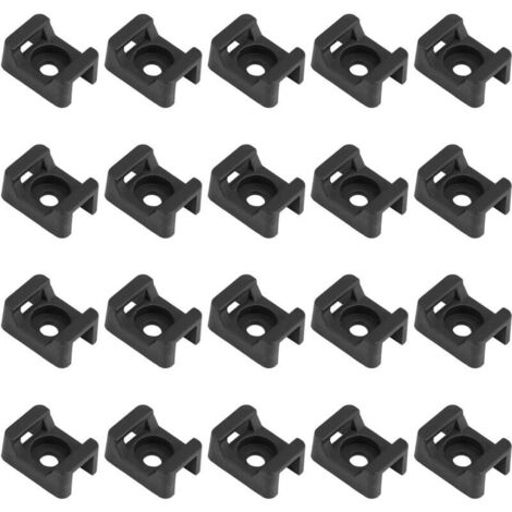 150PCS Noir Supports pour Serre-Câbles, Support de Base de Serre-Câbles pour Organiser Câbles, 23mmx16mm (1/5)