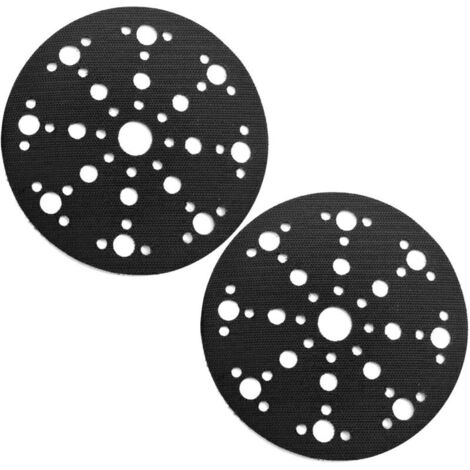 Lot de 2 patins de ponçage souples avec protection 150 mm 49 trous, disque de ponçage 150 mm pour protéger le plateau de ponçage Interface Pad Mirka Abranet 150 mm, Bosch, Dewalt (1/5)