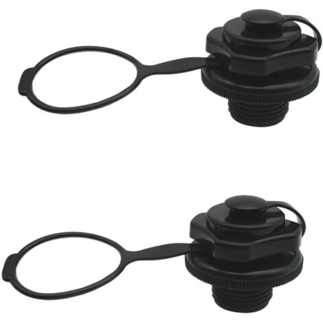 Lot de 2 bouchons de valve d'air gonflables en plastique pour bateau gonflable 24 mm (1/4)