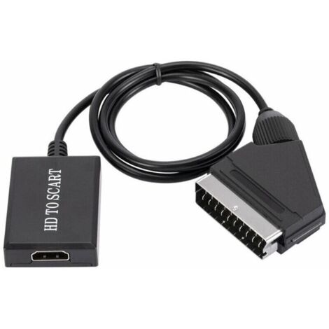convertisseur hdmi vers péritel adaptateur audio vidéo hd 1080p pour hdmi vers péritel Sky Box Stb (1/5)
