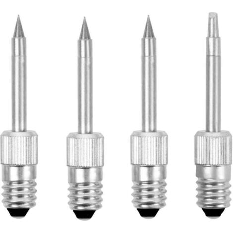 Paquet de 4 accessoires de soudure de rechange pour pointes à souder USB 8 W, pointes à souder portables pour les travaux de réparation (pointe ronde E10-B3 + pointe en fer à cheval E10-C1) (1/5)