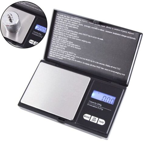 De précision balance de poche de 200 g x 0.01 g, numérique Grammwaage, petite Kräuterwaage, Mini-Lebensmittelwaage, Schmuckwaage, Onces (1/5)