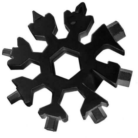 Lot de 2 outils multifonctions flocon de neige en acier inoxydable, format compact (1/5)