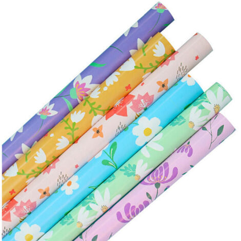 Paquet de 6 sacs cadeaux à motifs floraux de 6 couleurs (1/5)