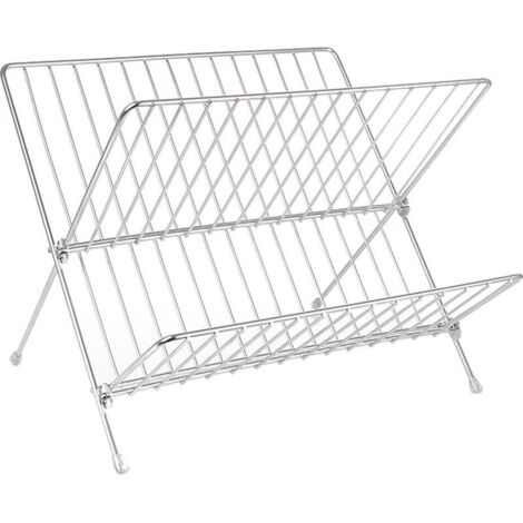Abtropfgestelle, pliable, X-forme, 2 Niveaux, Égouttoir pour la Vaisselle, Abtropfhalter pour Essteller et Bol Égouttoir pour Küchentheken (1/5)