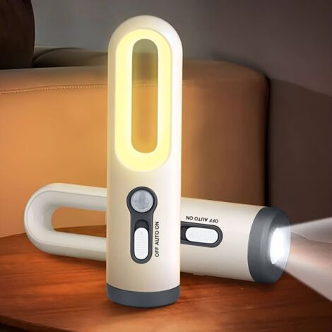 Veilleuse portable 2 en 1 rechargeable avec détecteur de mouvementdirigélampe de poche veilleuse (1/5)