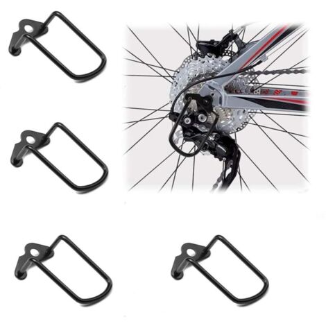 Lot de 4 protections de dérailleur de vélo en métal noir (1/5)