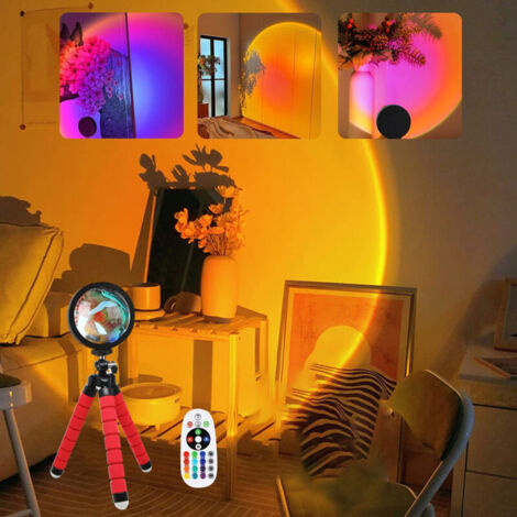 intelligentdirigéProjecteur de coucher de soleil, supporteAPPLICATIONet télécommande (1/5)