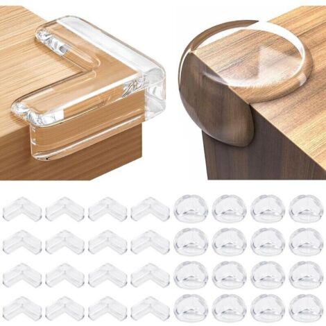 32PCS Protege Coin de Table, Protecteur Transparent des Coins pour Securite Bebe Maison, Protection Angle Bebe pour Tables et Coins de Meubles, Transparent (1/5)