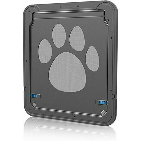 Chatière Cat Mate avec serrure, facile à monter, en ABS noir. (1/5)