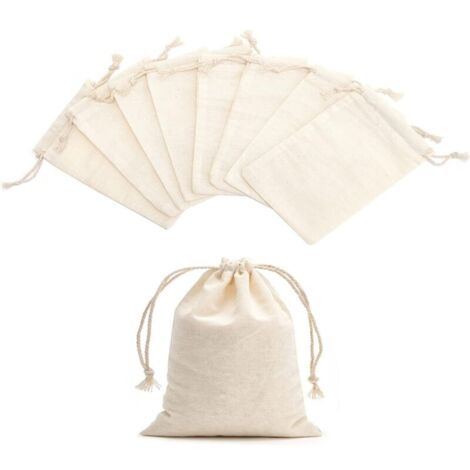 20 sacs miniatures en coton 3 x 3,9 pouces, réutilisables, en tissu fin, sacs à parfum, adaptés aux fêtes et mariages. (1/4)
