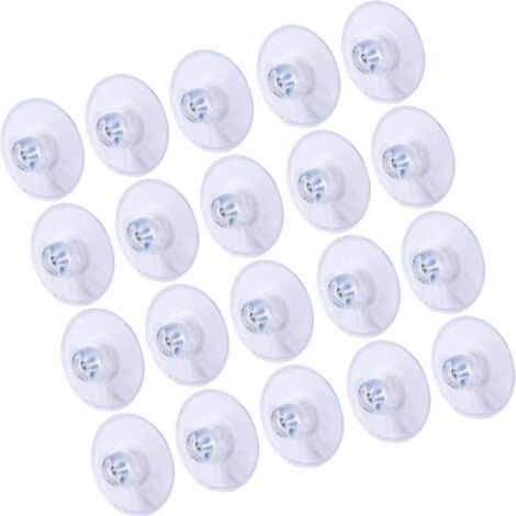 Favson 20 Paquets de 45mm grande Ventouse en Plastique PVC Ventouses sans Crochet, clairement (1/5)