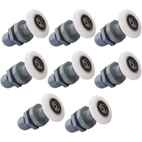 8 Pcs Roulette Porte Douche Coulissante 19mm Rouleaux pour Salle de Bains Roulettes Coulissantes Porte en Verre (1/5)