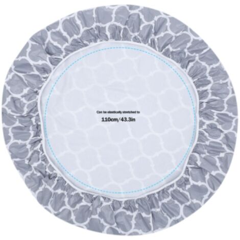 Nappe ronde élastique, base en flanelle à motif floral, avec élastique, imperméable et facile à nettoyer d'un simple coup d'éponge. (1/5)