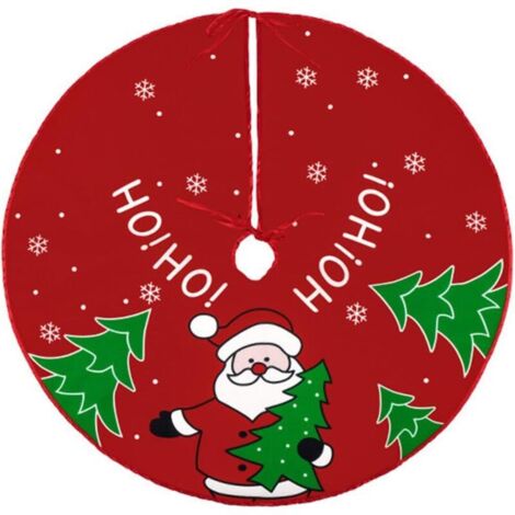 Jupe d'arbre de Noël Diamètre 90 cm, Décoration de maison Fournitures de décoration de fête de Noël (Père Noël) (1/3)