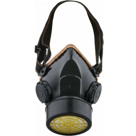 Masque anti-poussière, protection de peinture, respirateur chimique industriel contre les fumées toxiques, masque à cartouche, valve de protection, facile à respirer, noir (1/4)