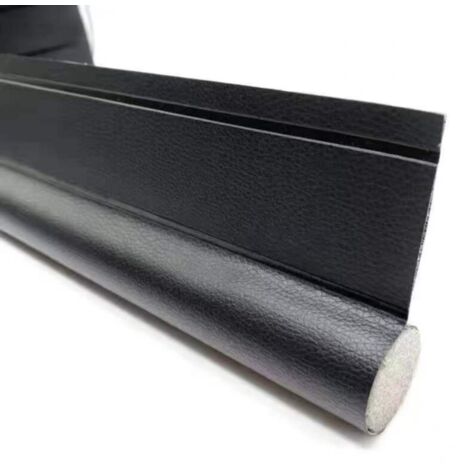 Base de porte simple face de 96 cm avec joint de porte autocollant, coupe-bise et bande antibruit (noir) (1/5)