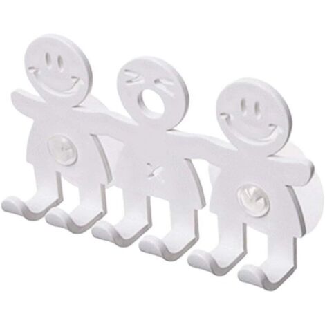 Joli porte-brosse à dents à ventouse pour salle de bain, fixation murale, motif smiley, décoration d'intérieur, taille unique (1/3)