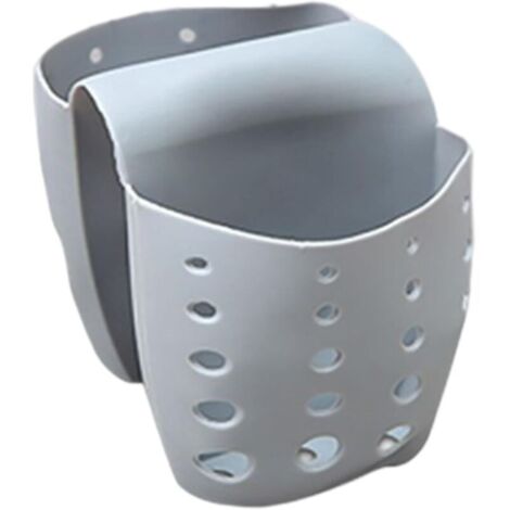 Lot de 1 porte-éponges pour évier, en trou d'évacuation, organisateur de rangement multifonctionnel pour brosse et savon, pour la cuisine, grey (1/5)