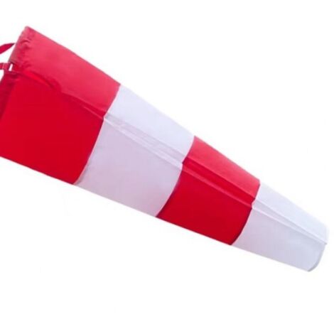 Manche à air d'extérieur, indicateur de direction du vent en rouge et blanc, 150 cm suspendu et rotatif, résistant aux intempéries, indicateur de direction du vent (1/3)