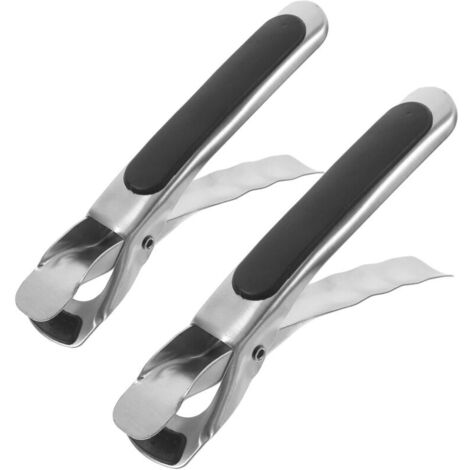 Lot de 2 pinces anti-brûlure multifonctions pour bols et assiettes chaudes, pince multifonction pour déplacer bols, assiettes et plats à pizza chauds (1/5)
