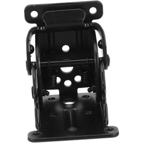 Lot de 2 Charnière invisible à 90 degrés pour pied de table pliante en métal, mécanisme de verrouillage pour table à manger, noir (1/5)