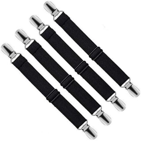 Cadre de drap-housse réglable en 4 parties, extensible jusqu'à 220 cm, adapté aux draps de canapé, housses de planche à repasser, noir (1/5)