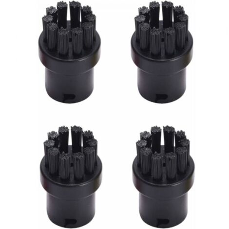 4 brosses rondes de rechange pour nettoyeur vapeur Kärcher SC1 SC2 SC3 SC4 SC5 SC7 (noir) (1/5)