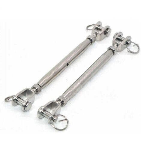 Lot de 2 tendeurs magnétiques M10 en acier inoxydable 304 avec, vis de verrouillage en acier inoxydable, tendeur à boulon, tendeur de câble, tendeur de câble en acier inoxydable (1/3)
