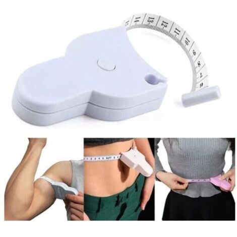 1PCS Blanc Ruban à mesurer pour la taille des vêtements et la mesure du corps - CM et pouces (1/4)