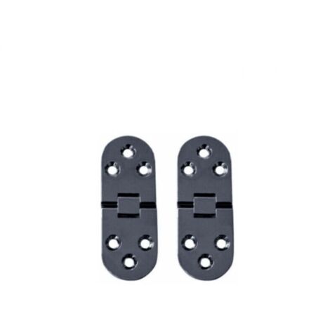 Lot de 10 charnières de table pliantes, charnières de porte d'armoire pliantes plates, charnière de porte d'armoire en alliage de zinc, charnières de porte à bords arrondis, pour table de cuisine (1/4)