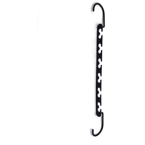 Cintres magiques, lot de 6, horizontaux, verticaux, peu encombrants, organiseur en métal de 10 pouces, noir (1/4)