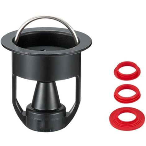 Siphon de sol désodorisant pour salle de bain, prévention du reflux d'égout et prévention des insectes, noyau tout en cuivre universel (noir) (1/4)