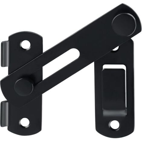 Lntyq Verrou Porte Coulissante Serrure Volet Loquet Porte Verrou Portail à Bascule Boulon avec Vis pour Porte, Fenêtre, Placard et Jardin, Finition Noir Mat en Acier Inoxydable (1/5)