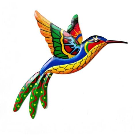 Lntyq Décoration murale Colibri en métal – Décoration murale en fer forgé – Décoration murale à suspendre – Décoration d'intérieur ou d'extérieur pour maison, jardin, cour, terrasse, clôture (1/4)